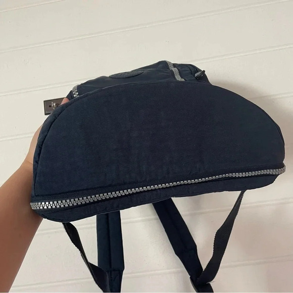 EUC Kipling Hal Large Expandable Unisex Backpack in Dark Blue - Picture 6 of 13